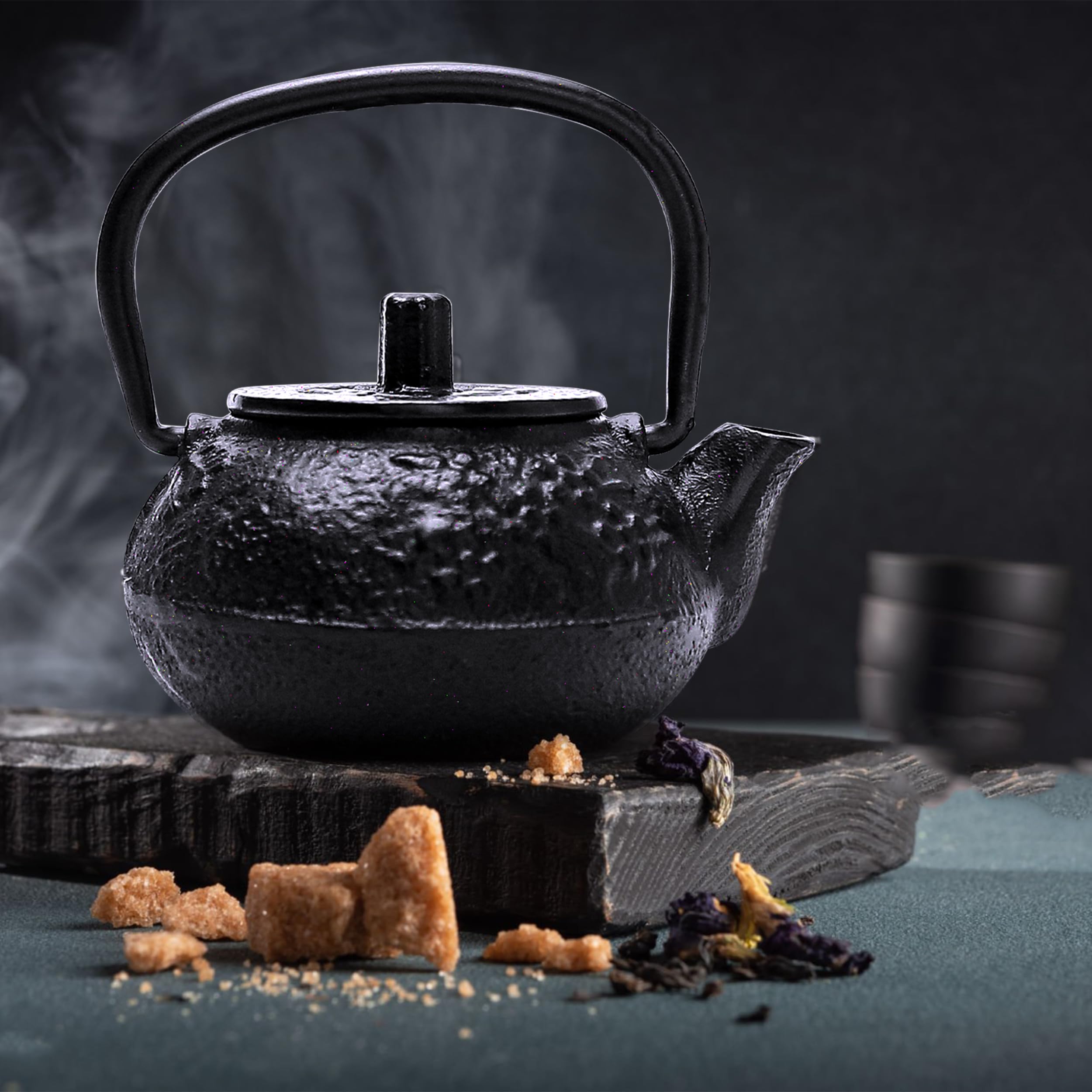 three bend handle design teapot