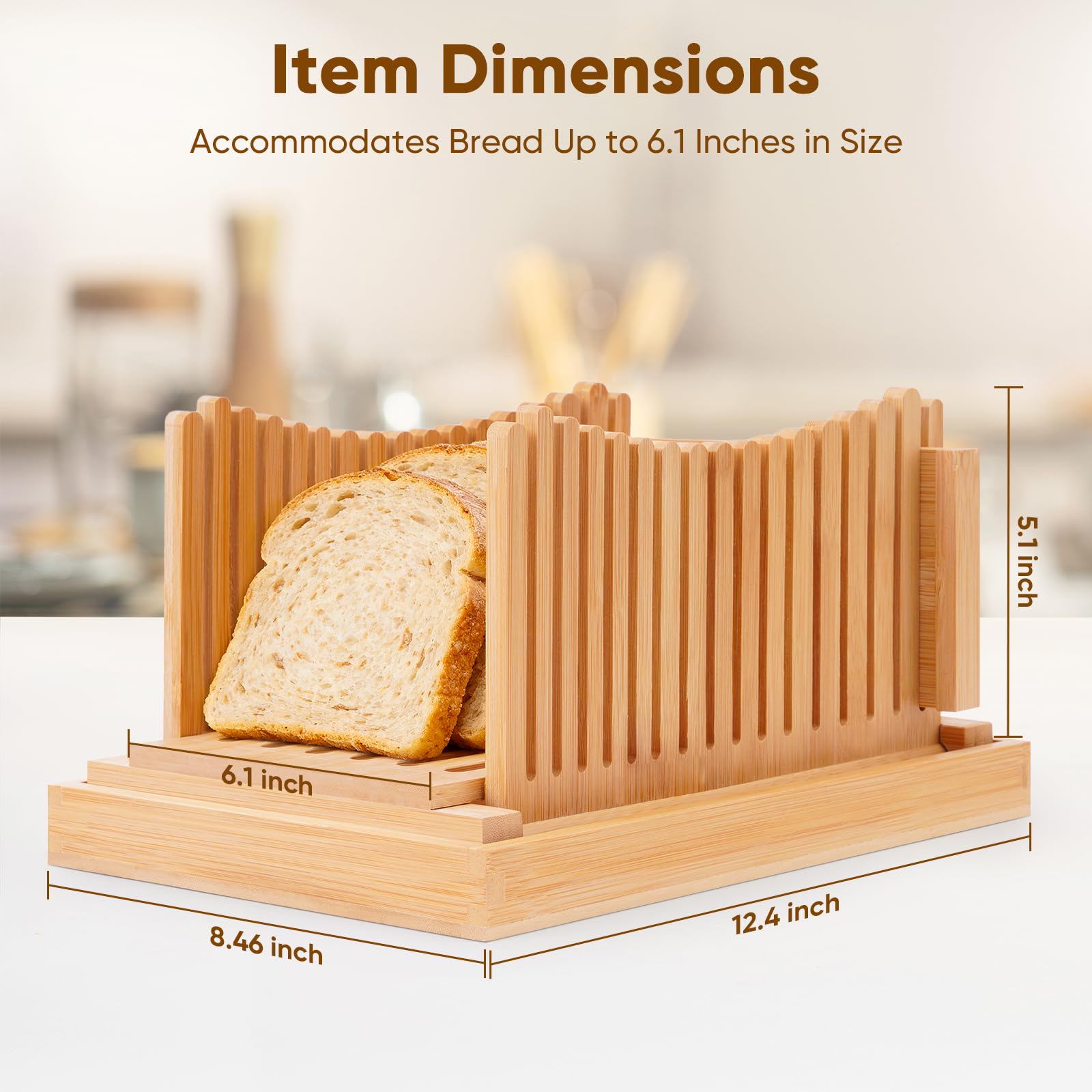 Sourdough cutter with adjustable guide illustration