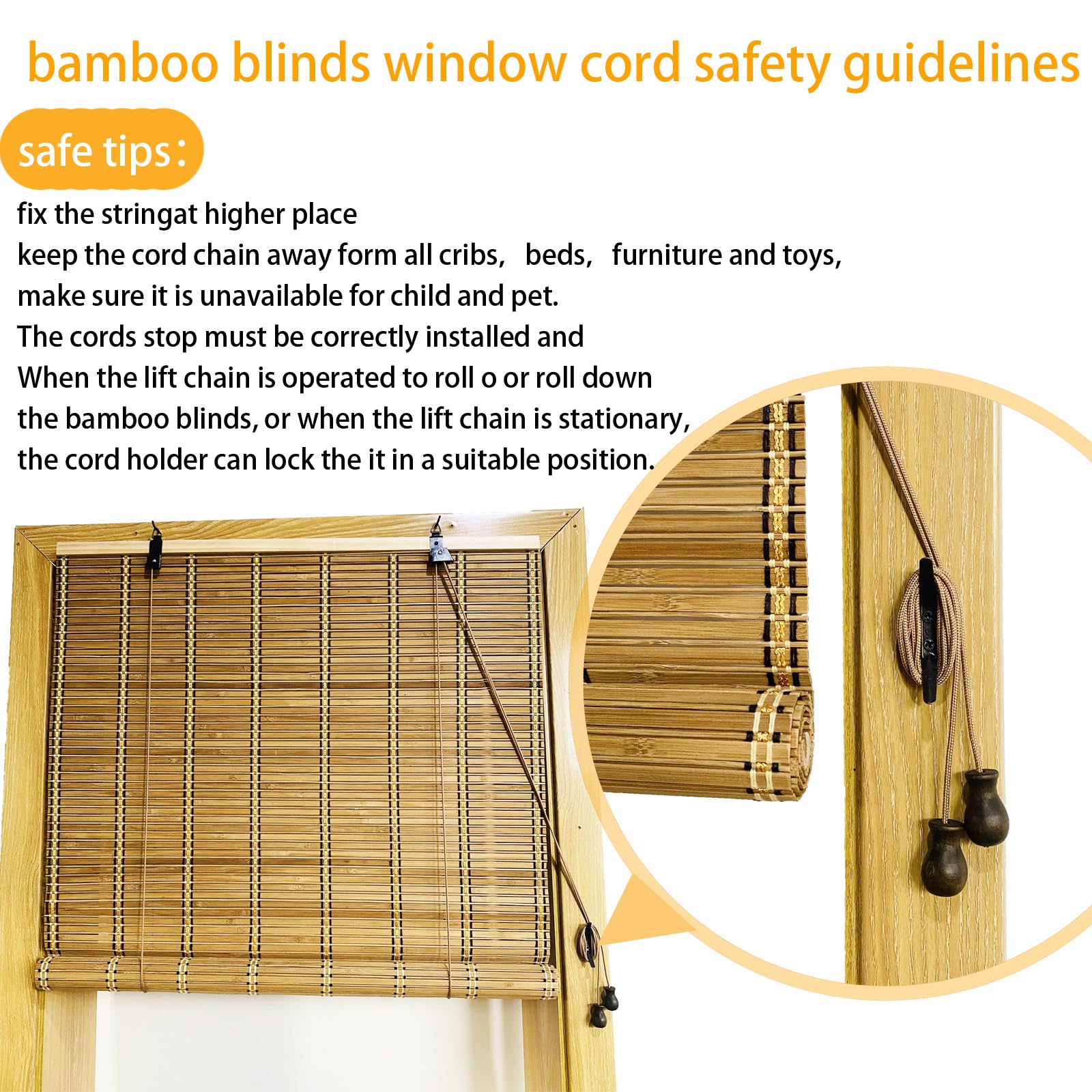 Indoor and outdoor bamboo blinds for sun control