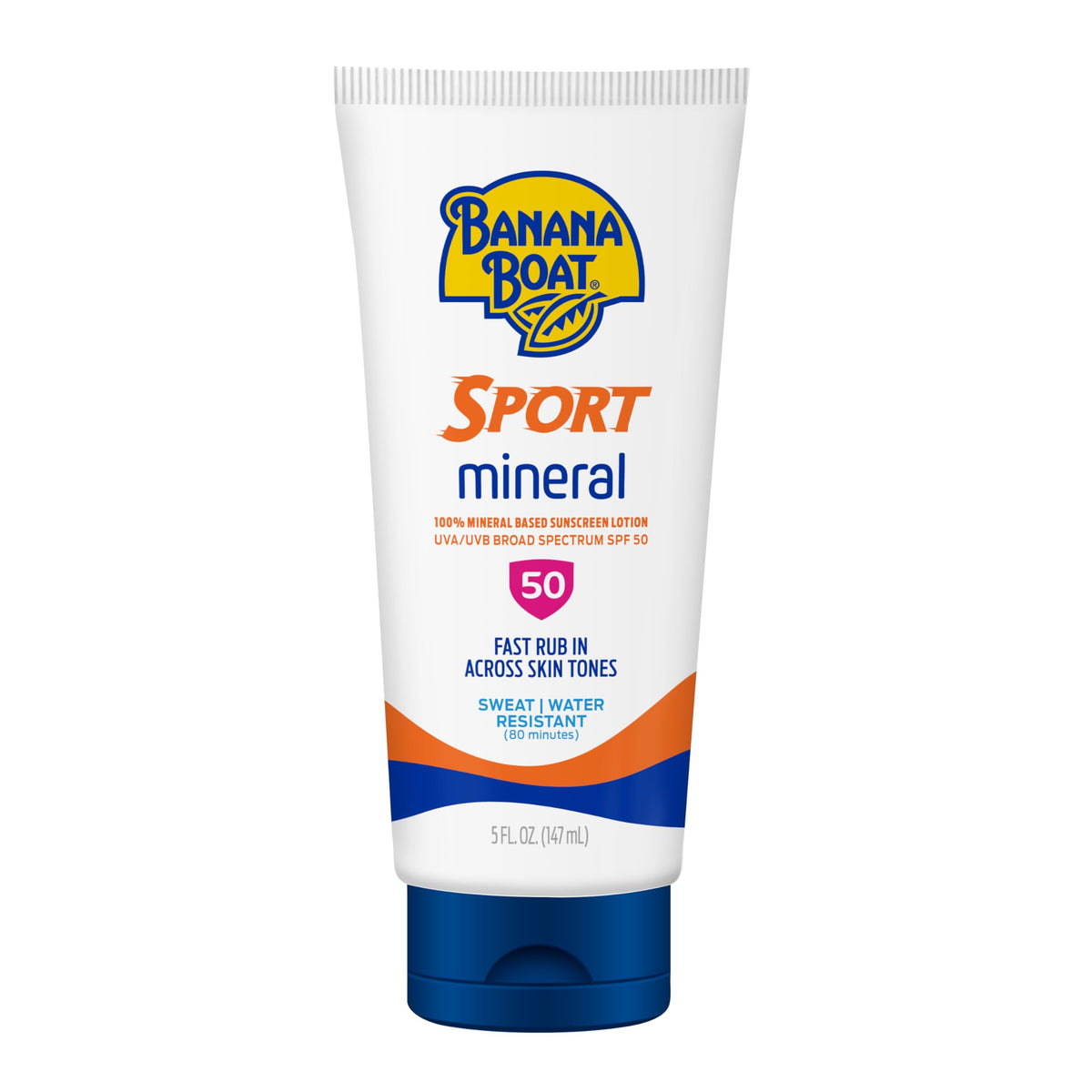 Banana Boat Sport Mineral Sunscreen SPF 50 Lotion 5 Oz bottle