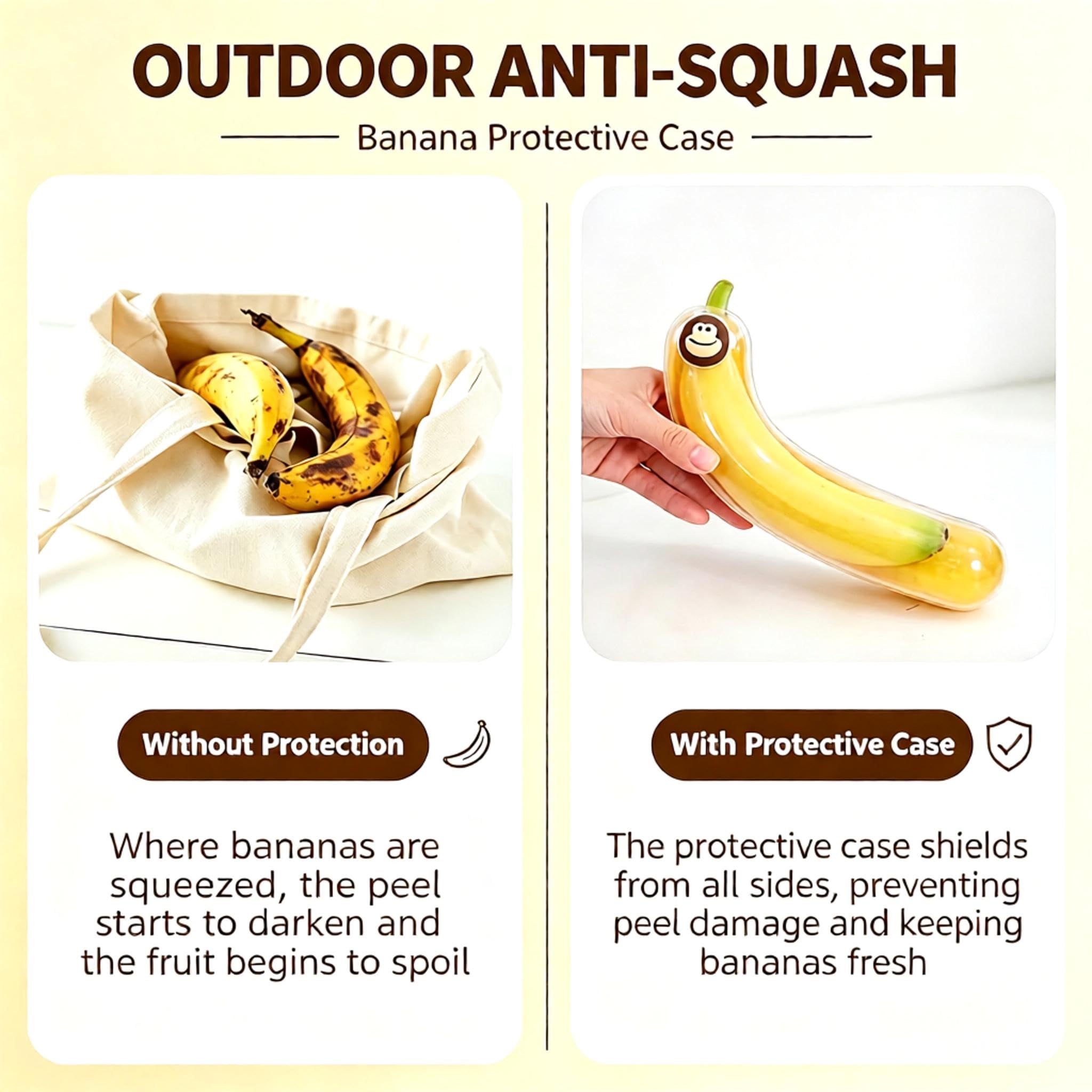 Banana Pod Storage Container BPA-Free for travel