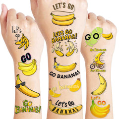 Eight pre-cut sheets with yellow banana designs