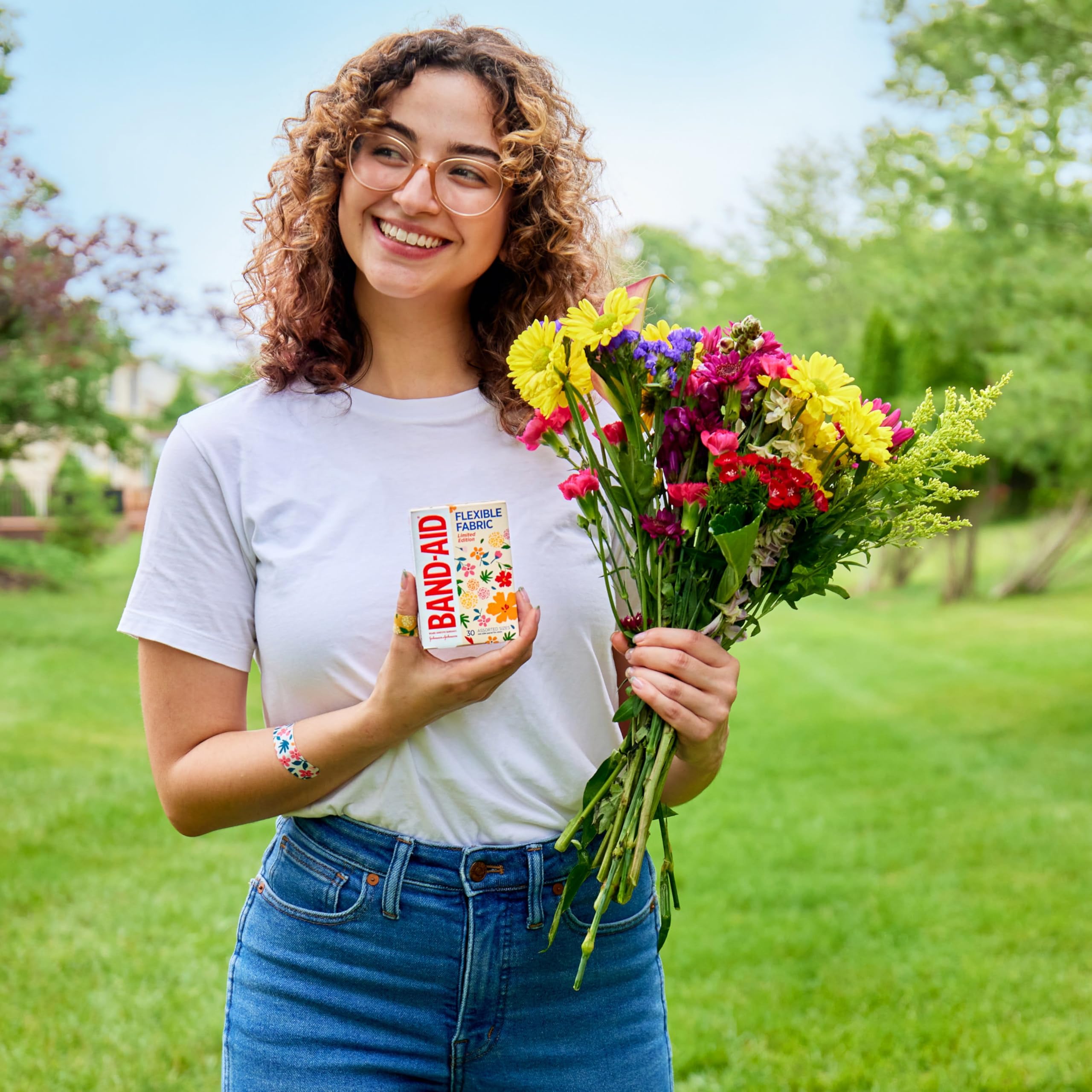 Decorative Wildflower bandages suitable for kids and adults