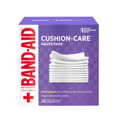 BAND-AID Cushion-Care Gauze Pads 3x3 sterile packaging