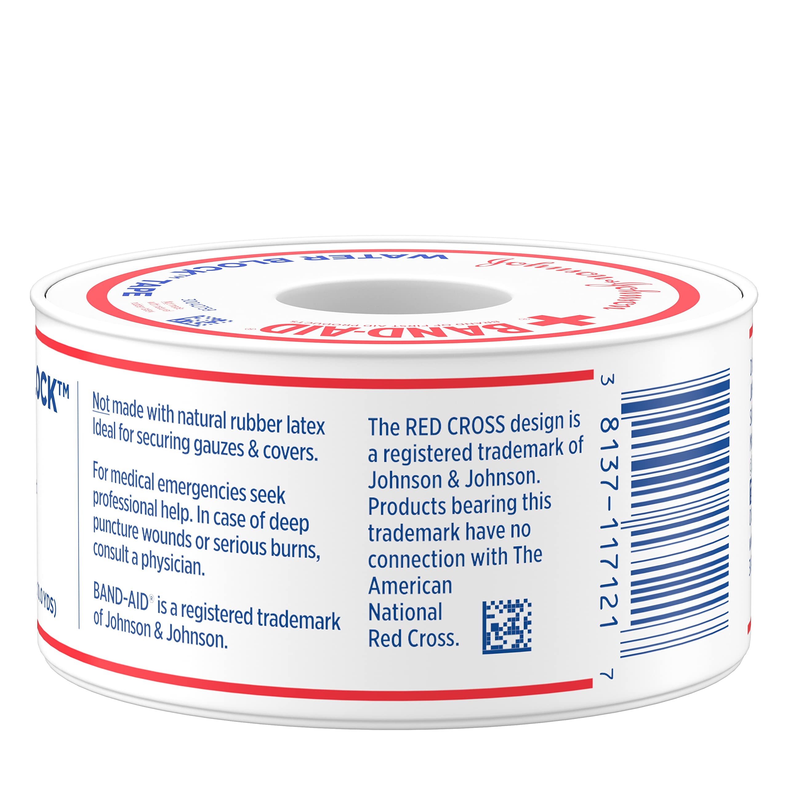 BAND-AID Water Block Tape packaging and roll