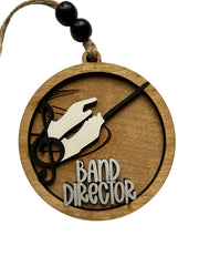 Band Director Christmas Tree Ornament front view