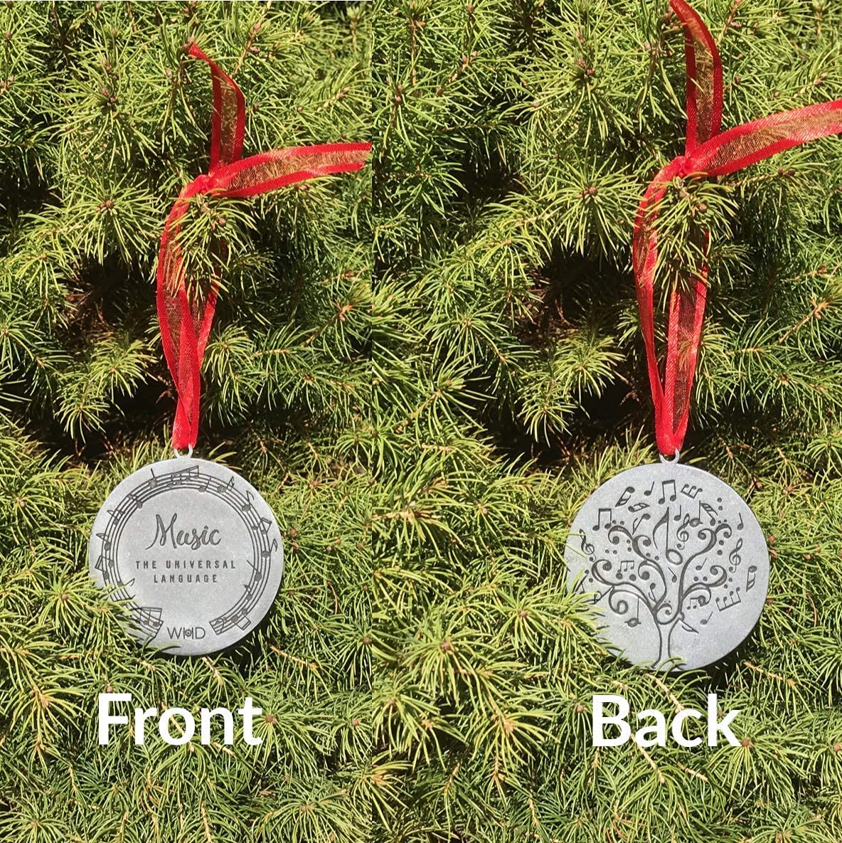 Band director gift ornament hanging on tree