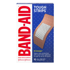 BAND-AID Brand Tough Strips Extra Large bandages box