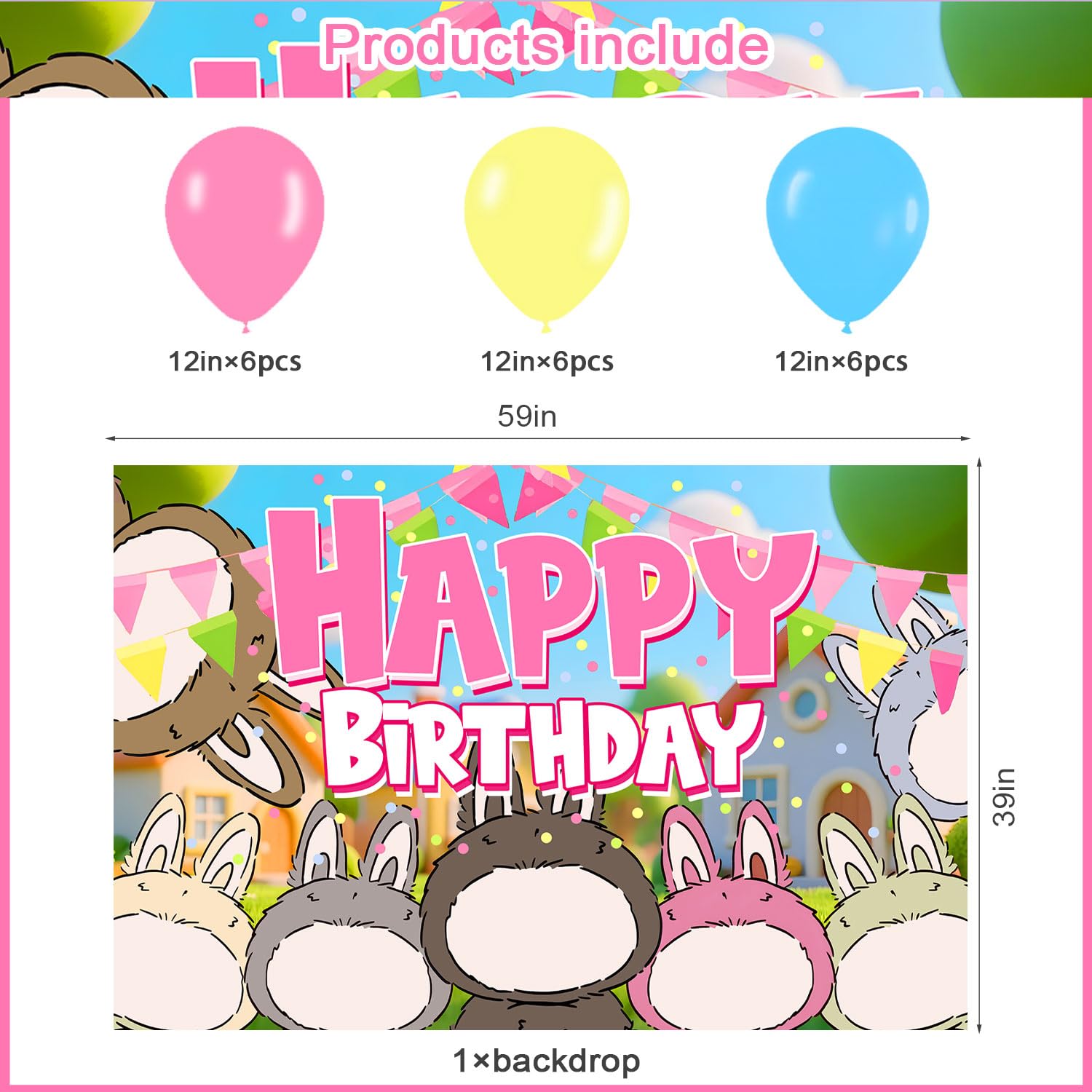 Cartoon monster backdrop included