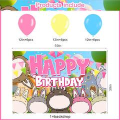 Cartoon monster backdrop included