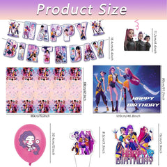 Banner balloons hanging swirls and toppers for Hunters party