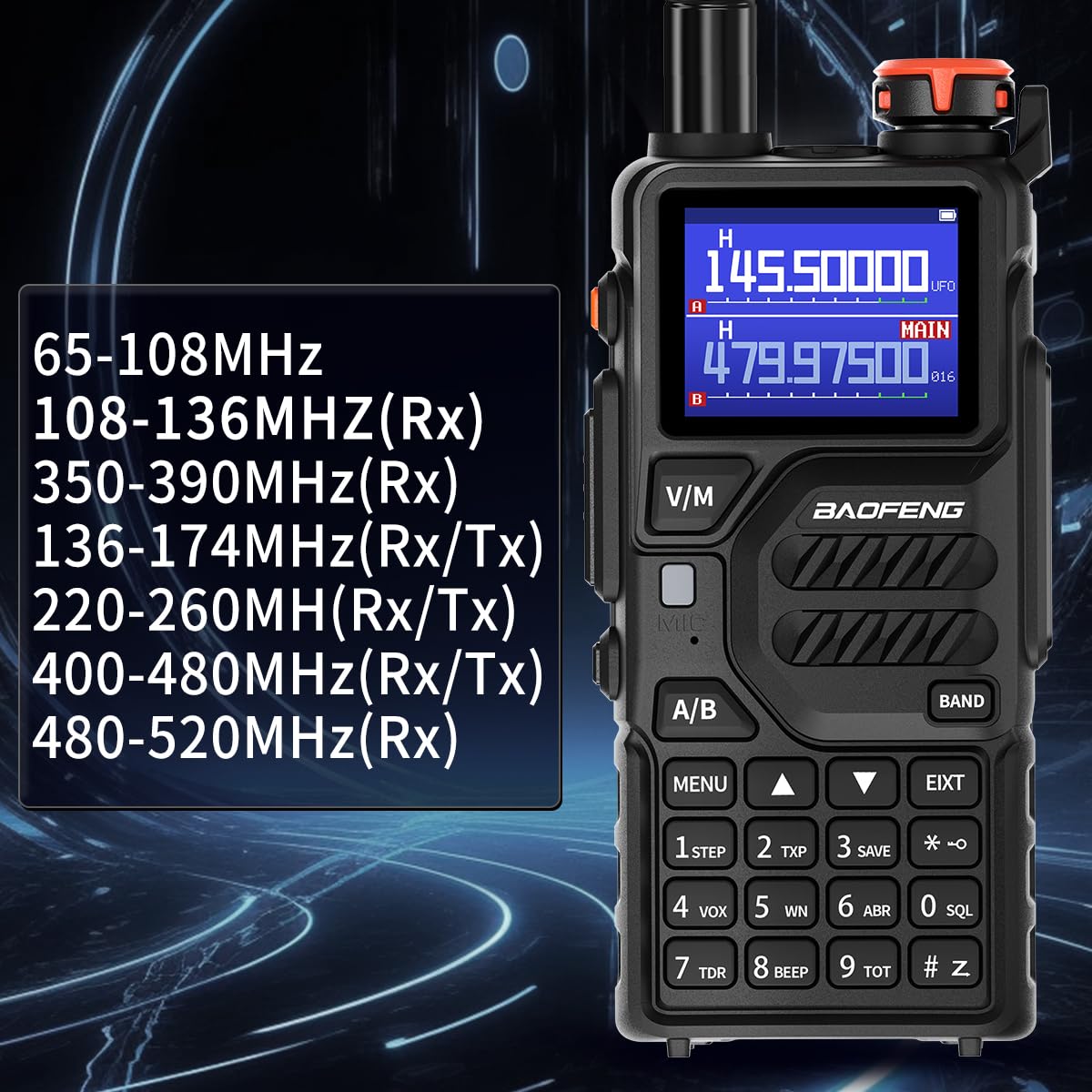 K5PLUS 10W handheld walkie talkie