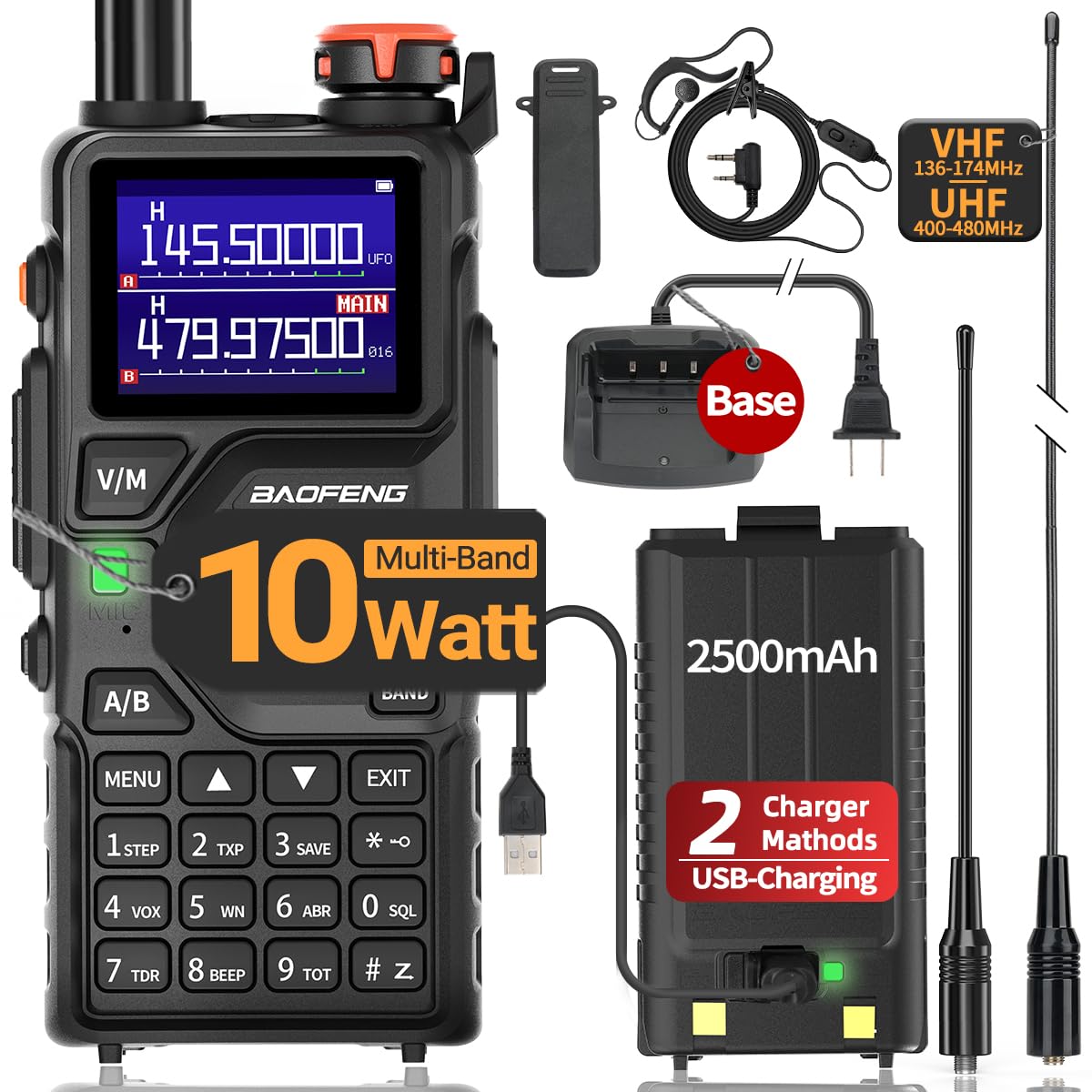BAOFENG K5PLUS radio front view