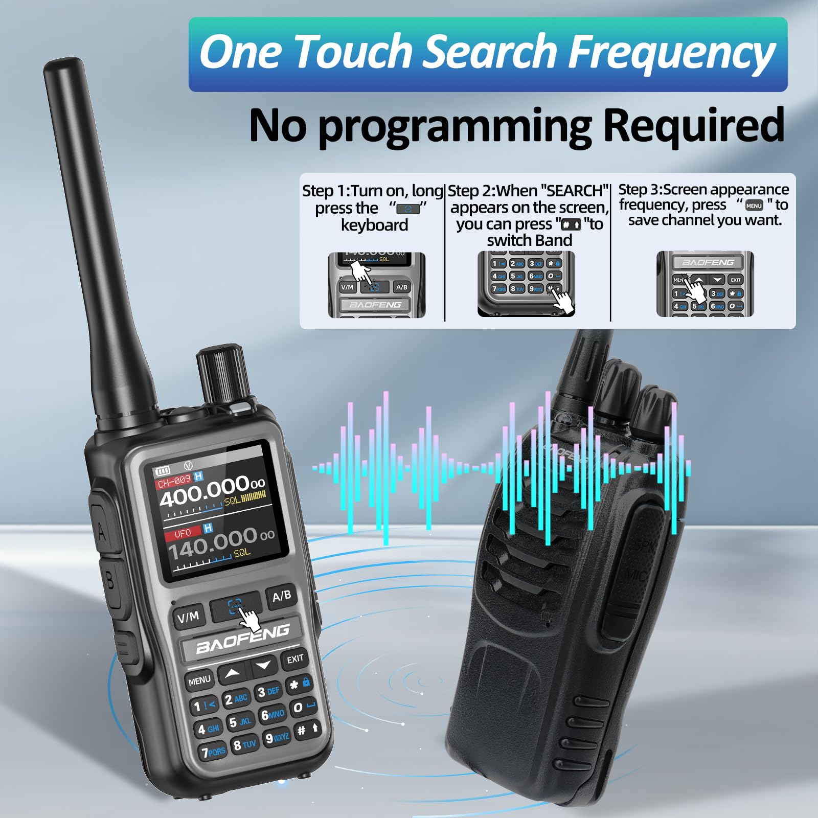 Baofeng UV-5R Mini dual PTT and VOX features