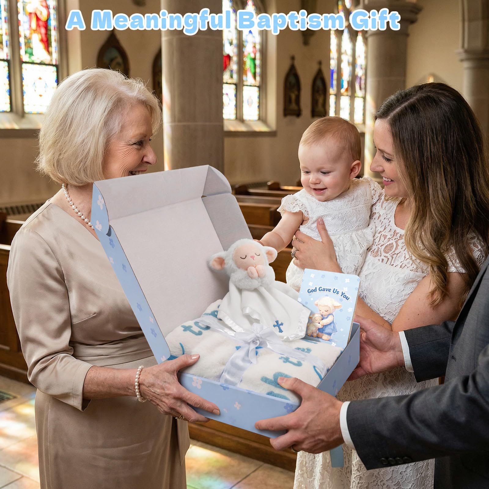 all-in-one baptism gift box suitable for newborns and families