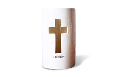 Baptism Gift Cross Votive made of earthenware clay