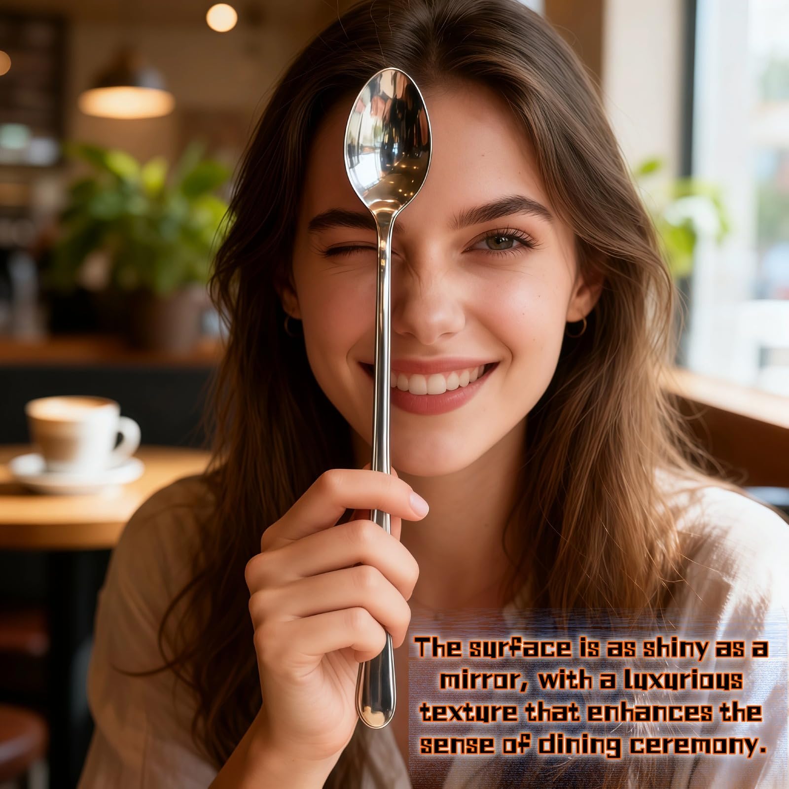 Versatile long-handled spoon for drinks and snacks