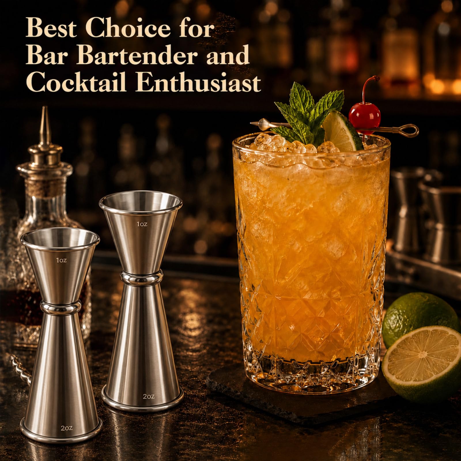 two piece jigger for bartending versatility and accuracy