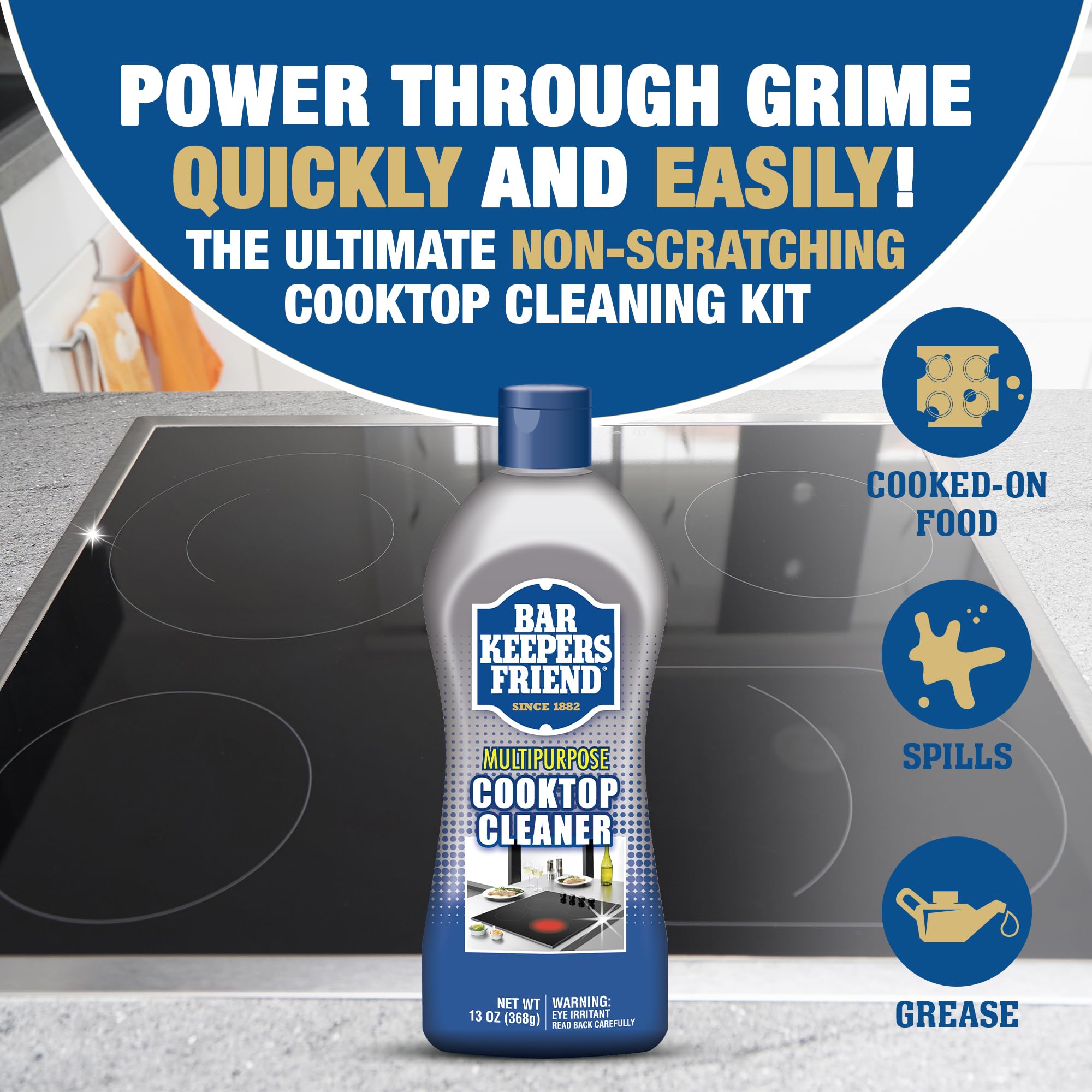 Bar Keepers Friend Cooktop Cleaner 2x13oz packaging