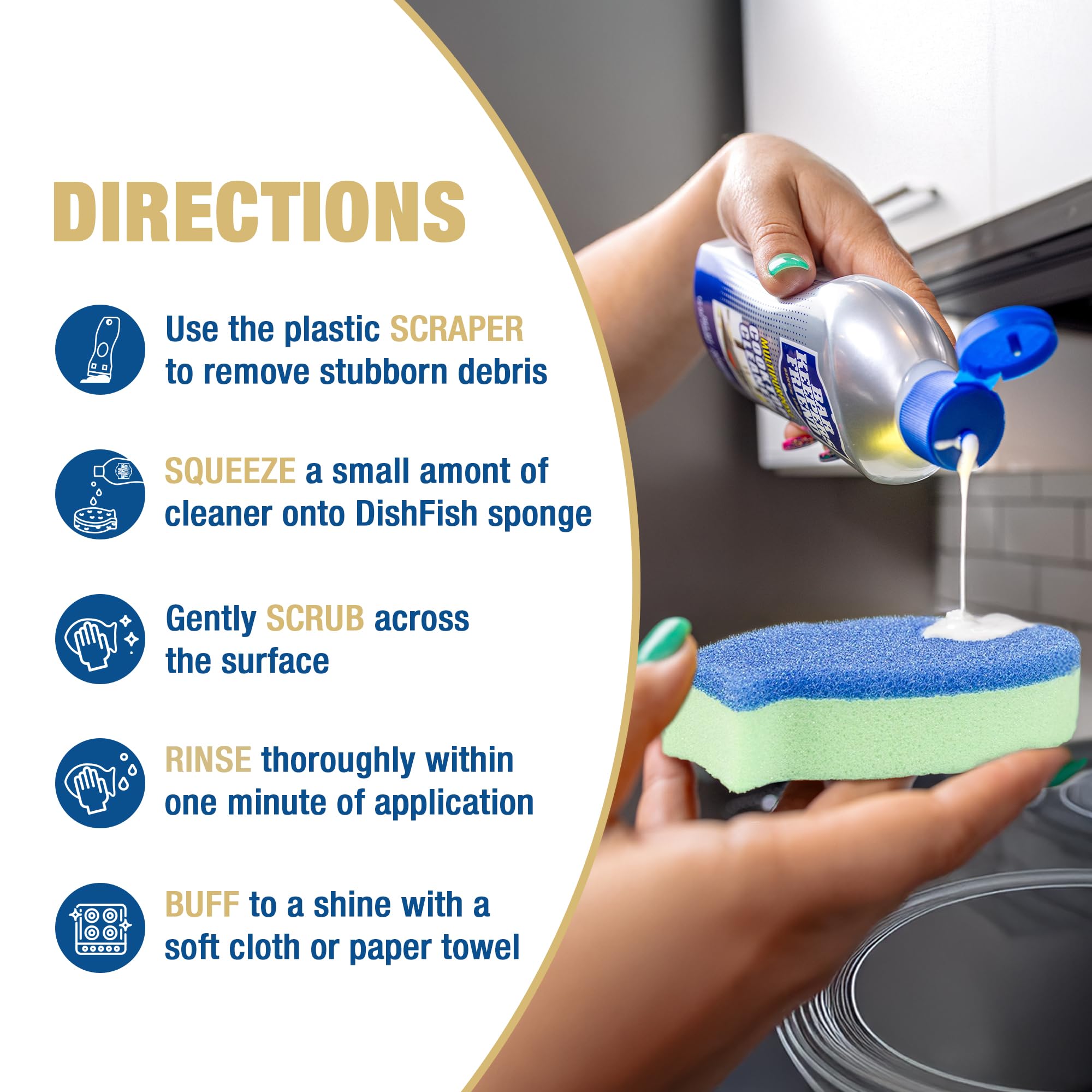 Bar Keepers Friend cooktop cleaner stainless steel compatible