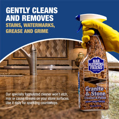 Stone and granite cleaner for sealed surfaces by Bar Keepers Friend