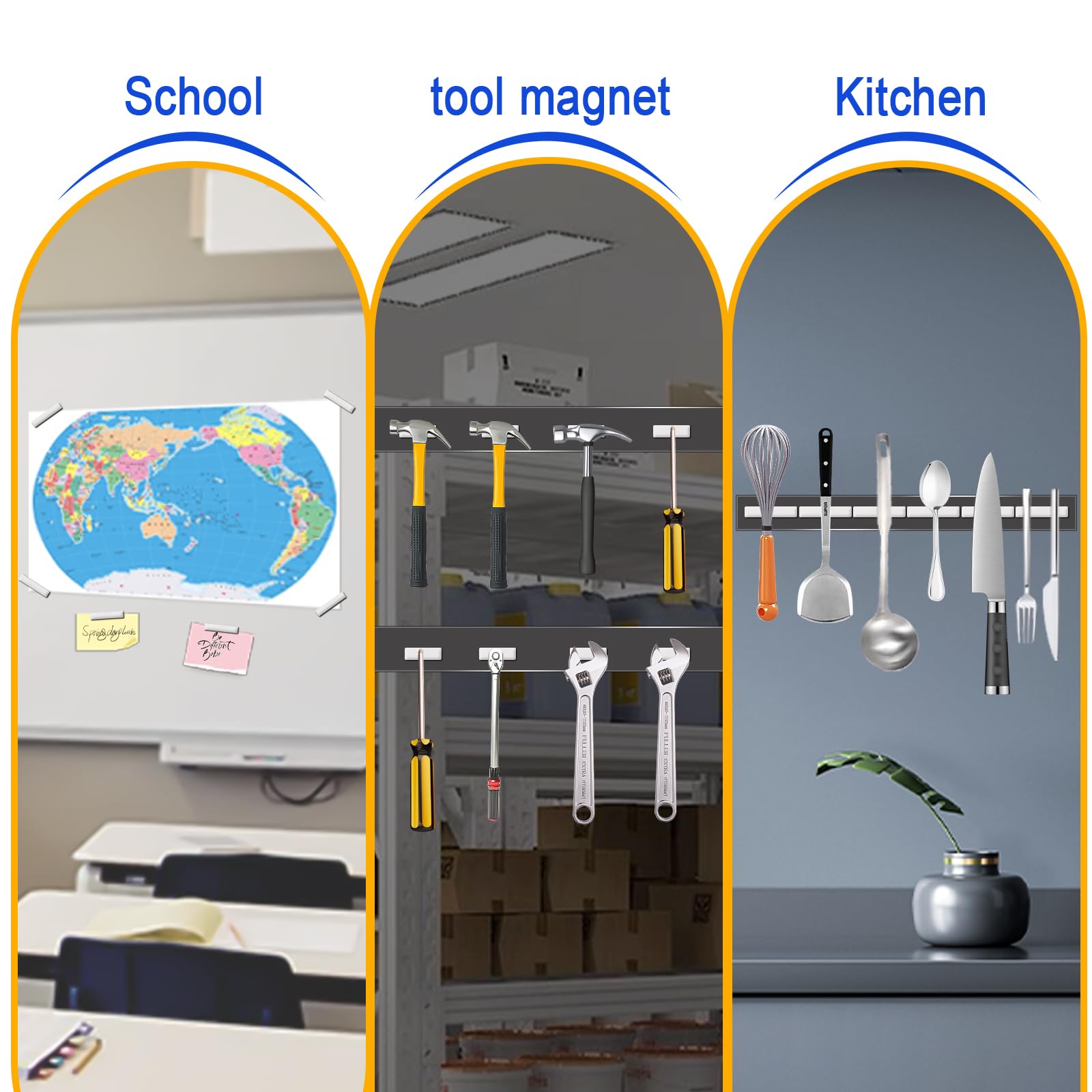 Magnet bar storage and organization 60x10x3 mm