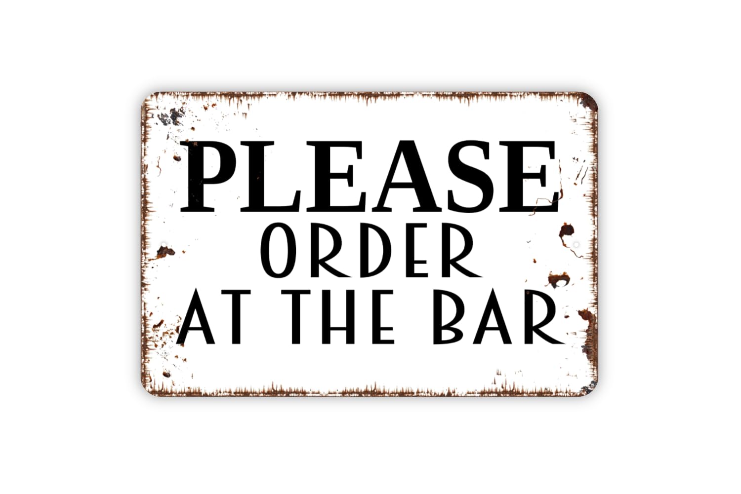Indoor outdoor use metal tin sign