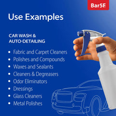 Bar5F 2-pack spray bottles suitable for auto detailing and janitorial tasks