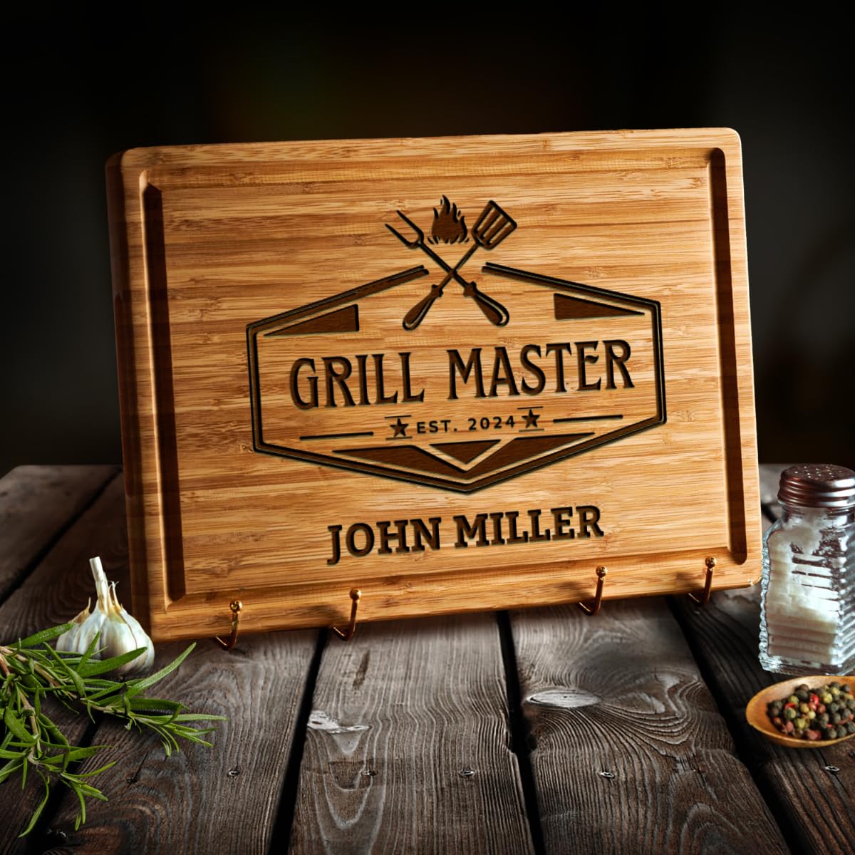 Grill cutting board for men by GiftsToEngrave