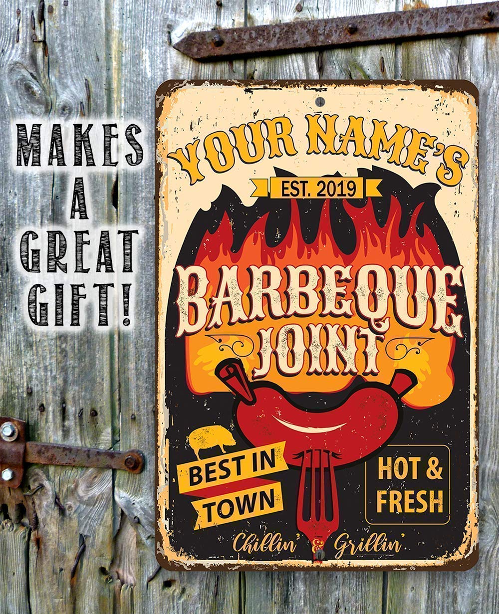 Barbeque restaurant decor grill sign for homes or venues