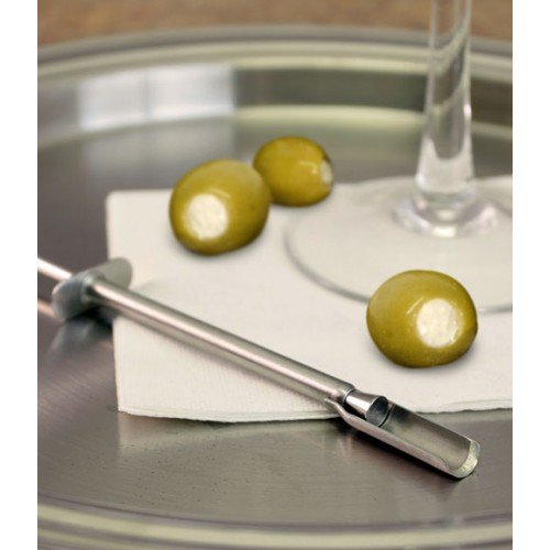 BarConic olive stuffer stainless steel with spring loaded plunger