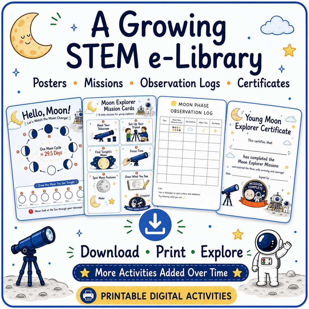 STEM toy telescope for ages 6 to 12