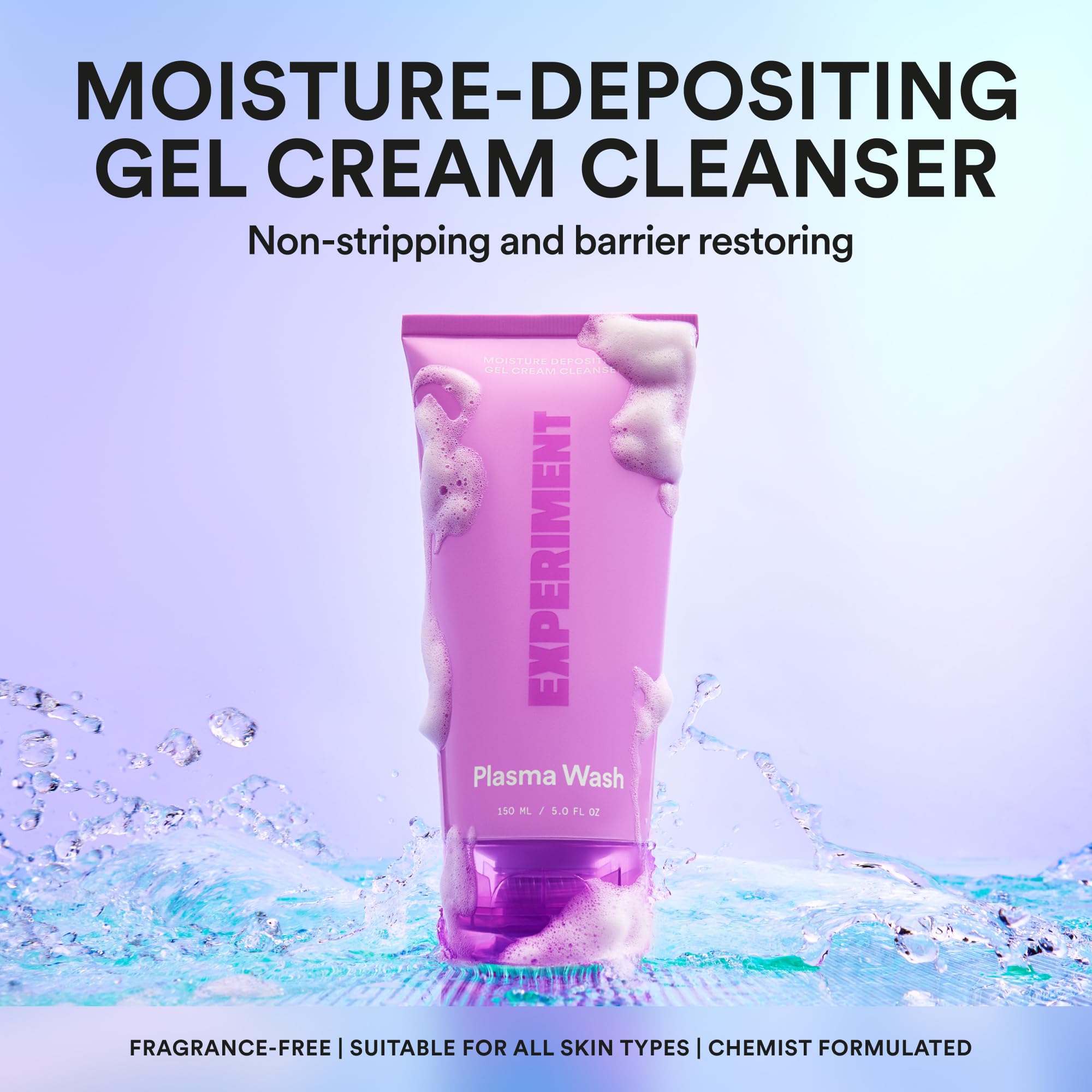 Low foaming non-stripping facial cleanser