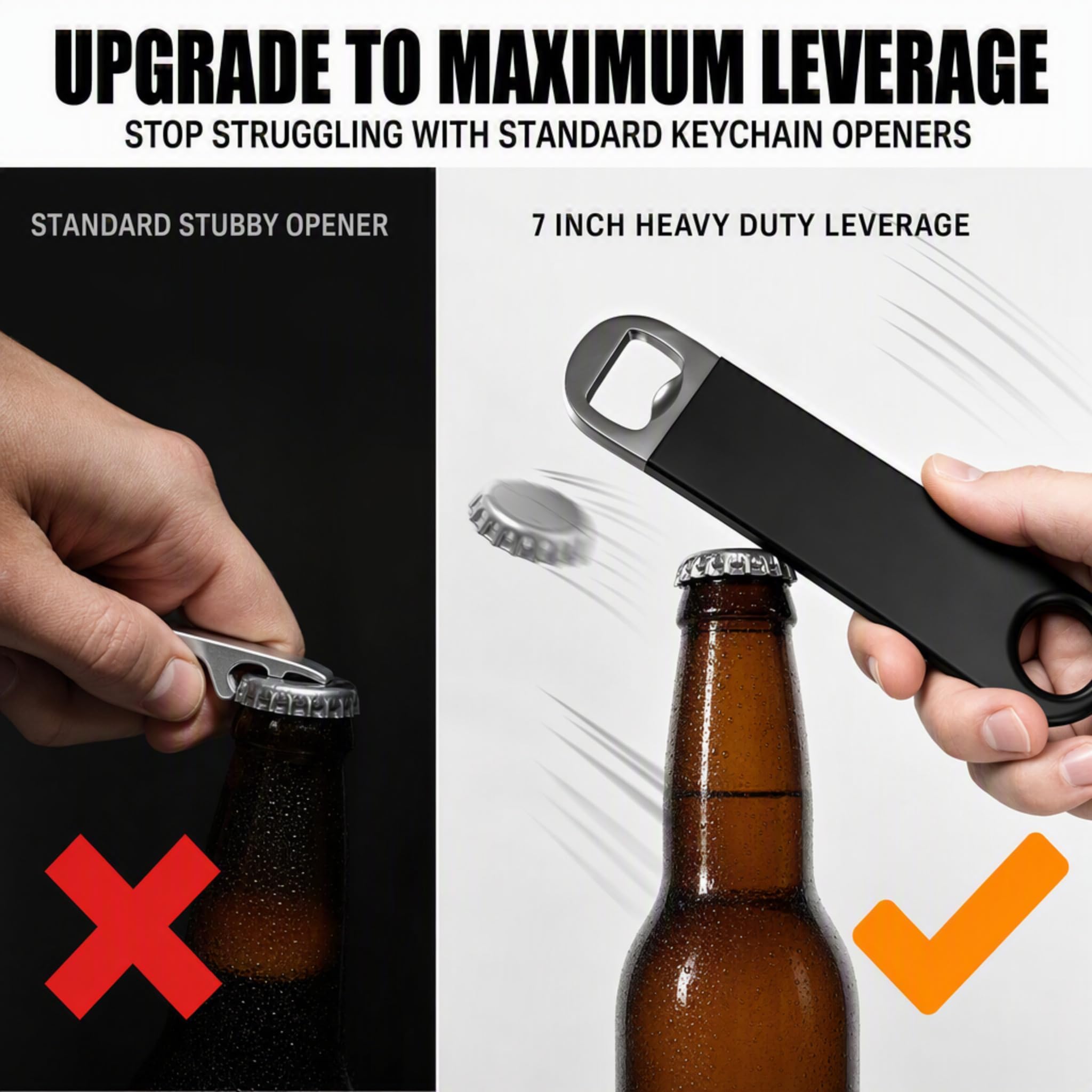 Classic flat bottle opener style apron pocket image