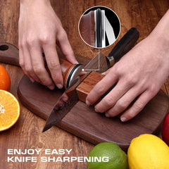 Rolling Knife Sharpener Kit 15-degree base in use