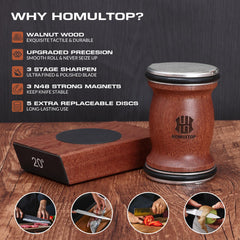 Rolling Knife Sharpener Kit 20-degree base in use