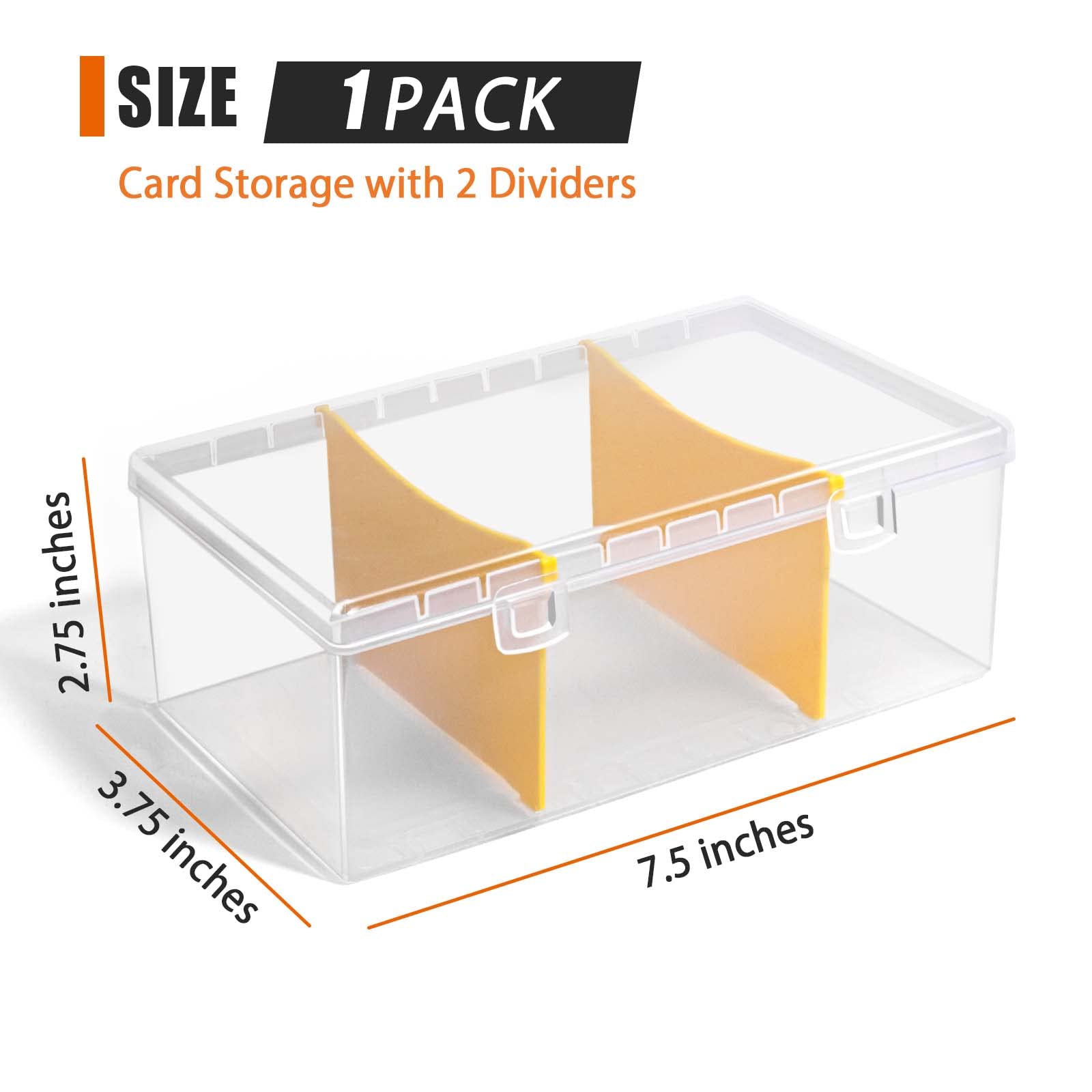 baseball card storage box with dividers