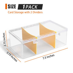 baseball card storage box with dividers