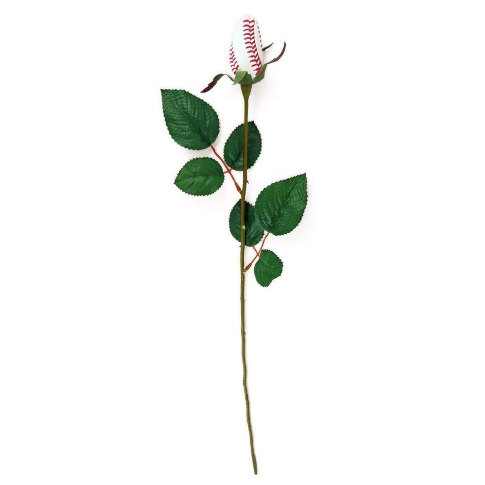 Baseball Rosebud approx 2in x 1 3/8in