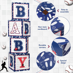 Easy to assemble folded baseball baby letter boxes