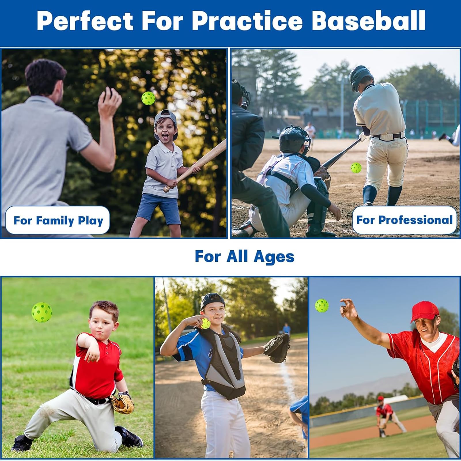 Drawstring bag included for transporting practice balls
