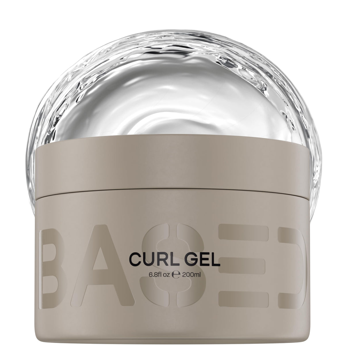 BASED Curl Gel bottle label and packaging
