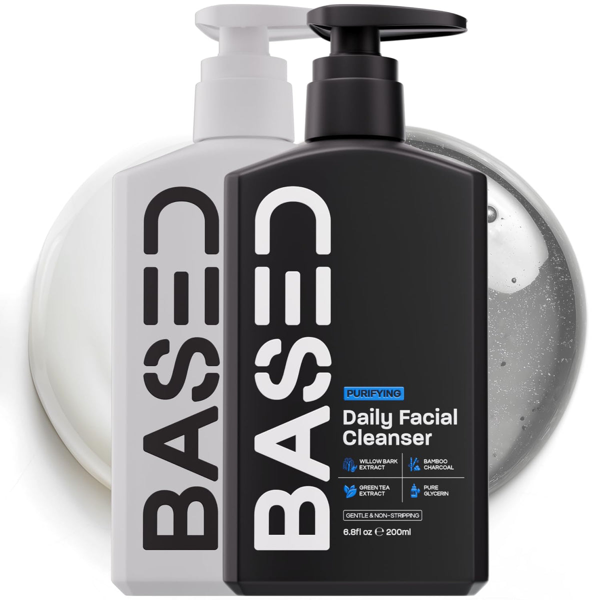 Purifying Face Wash bottle with Bamboo Charcoal and Willow Bark Extract