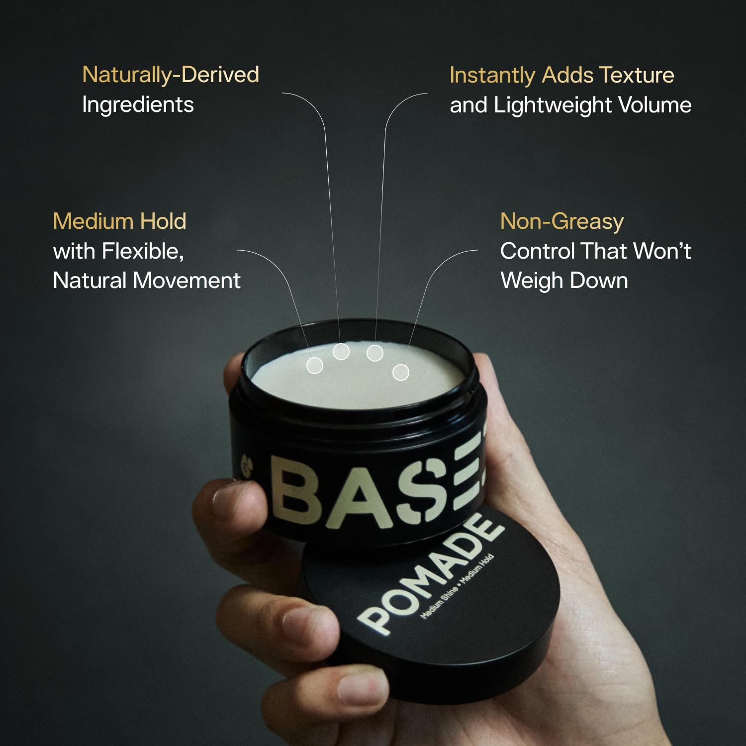 BASED Pomade natural shine with Santal Sandalwood fragrance