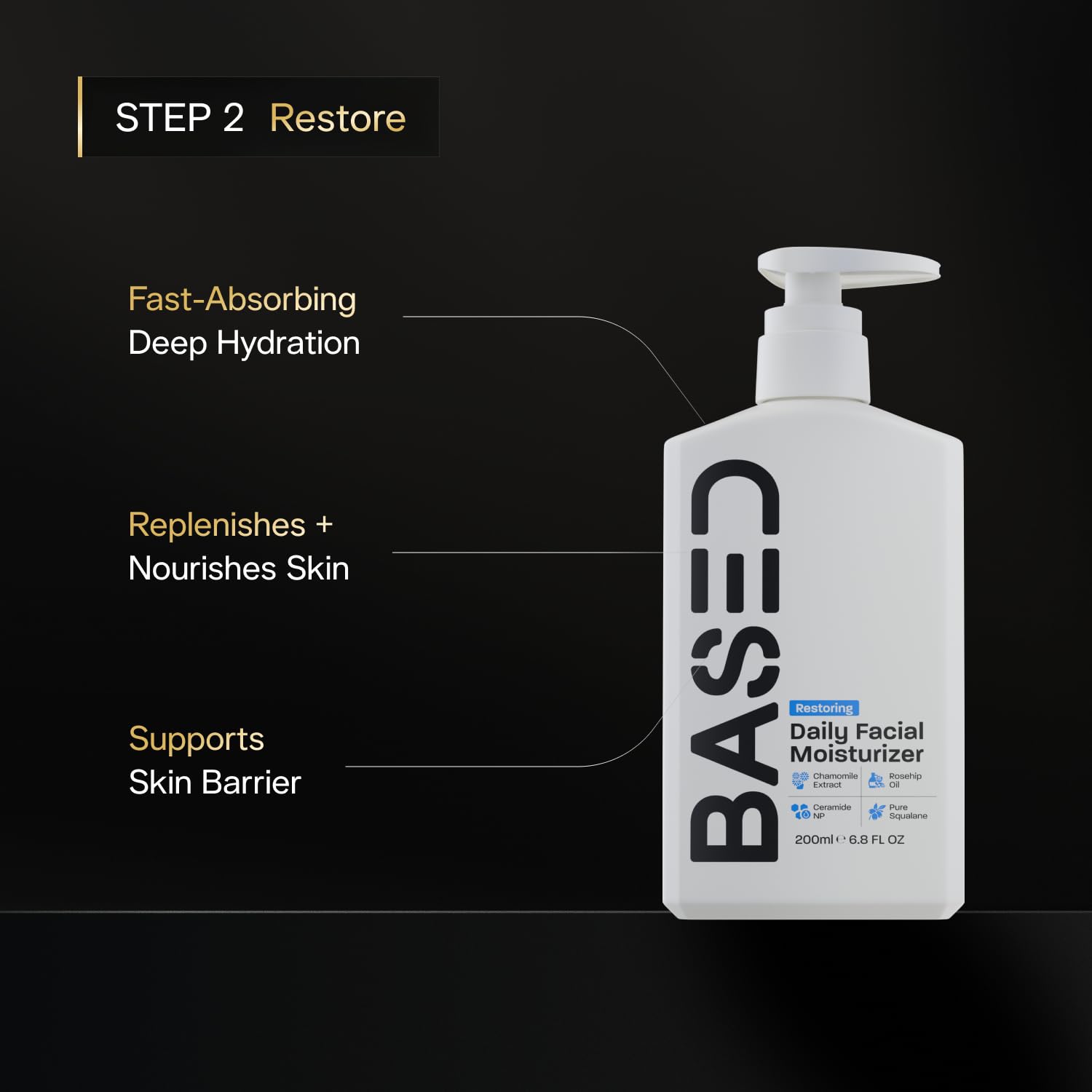 Purifying Face Wash and Restoring Moisturizer duo set layout