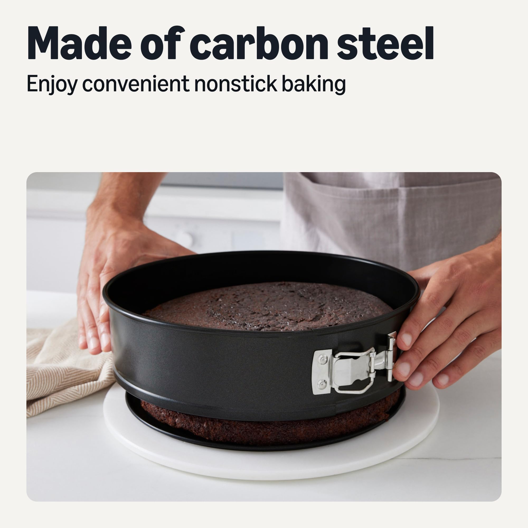 Basics springform pan nonstick coating for easy release