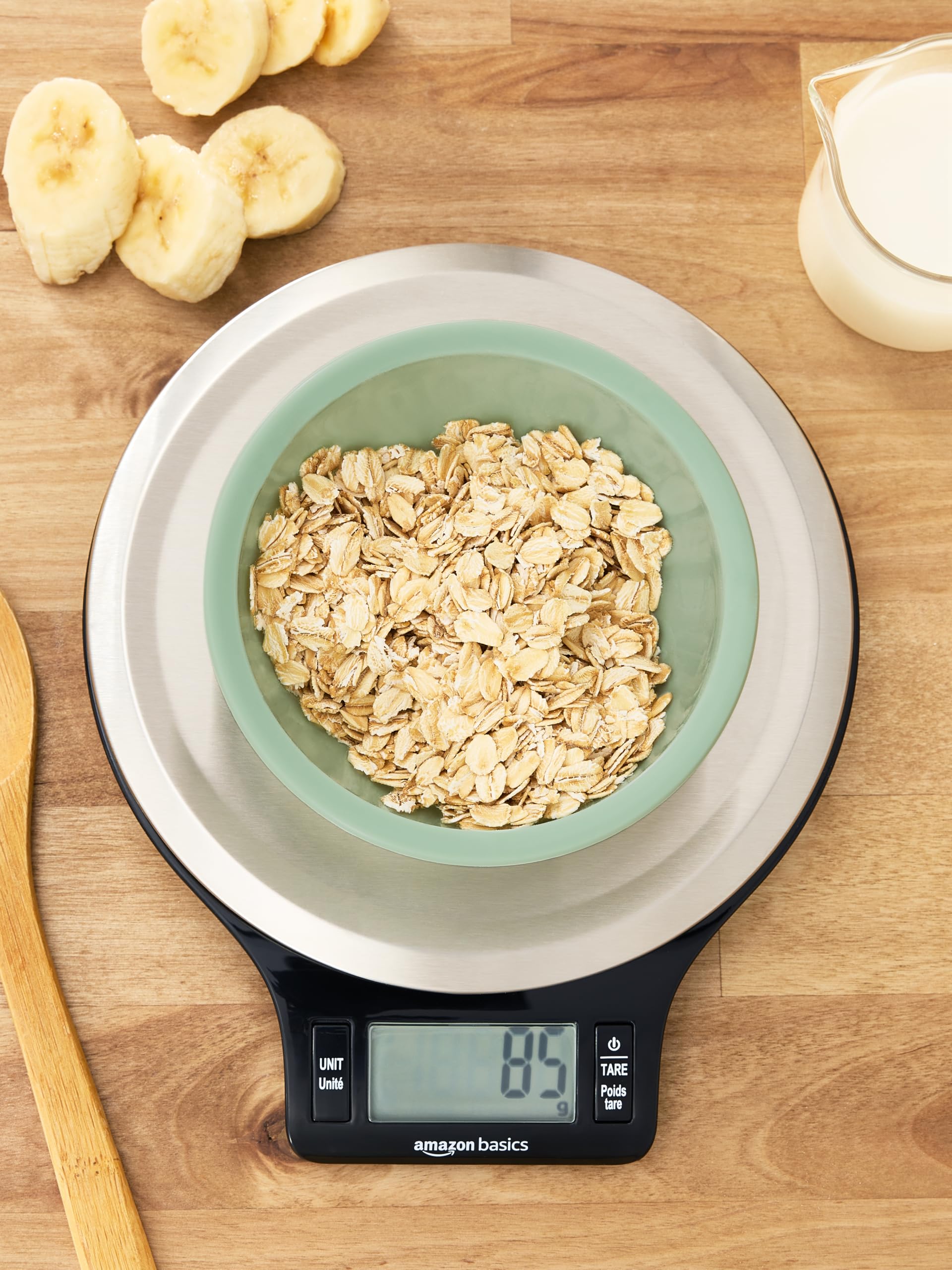 LCD display on Basics Digital Kitchen Scale