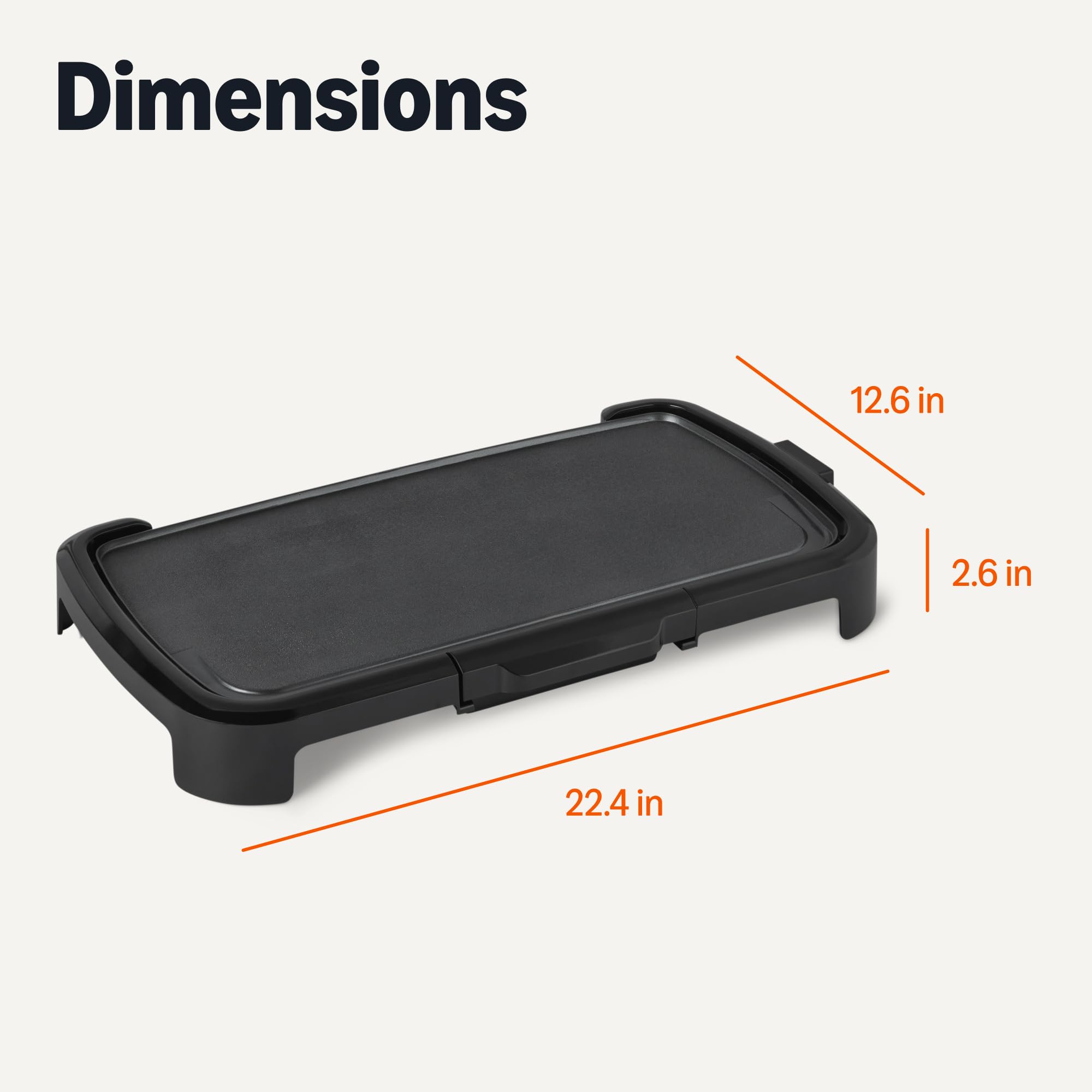 Removable drip tray on Basics Electric Griddle