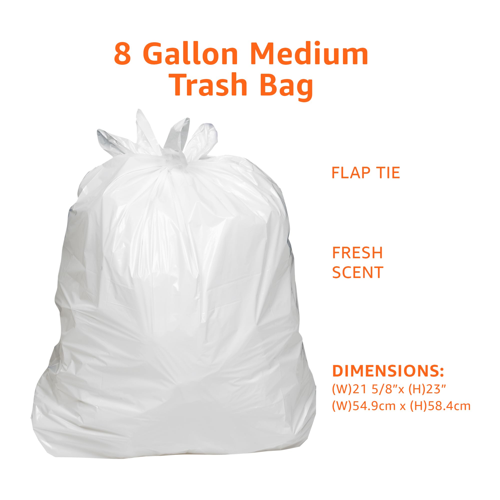 Basics 80 count trash bags 0.6 mil thick