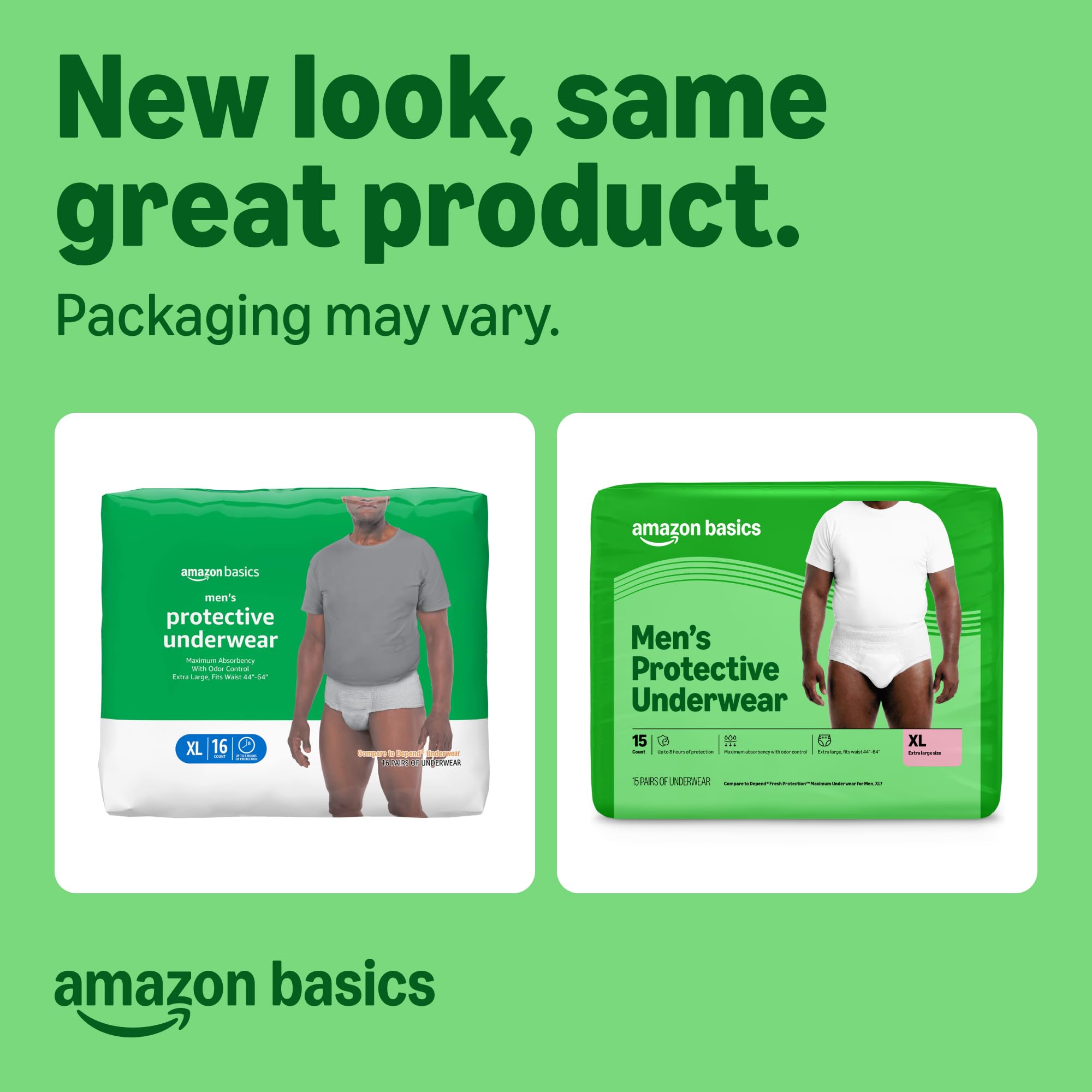 Basics Maximum Absorbency Incontinence Underwear for Men side view